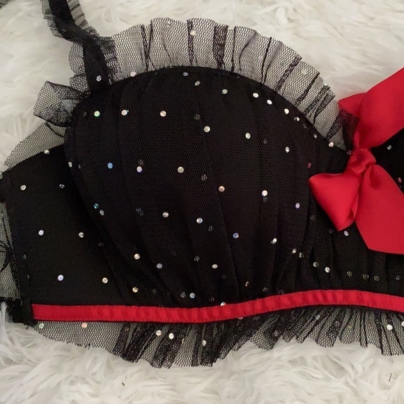 Fredericks of Hollywood tulle & rhinestone bra - Picture 7 of 9